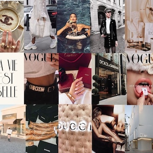 Boujee Fashion Aesthetic Wall Collage Kit , Fashion Aesthetics , Trendy ...