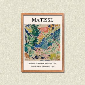 Matisse Poster , Exhibition Poster , Henri Matisse Print , Exhibition Wall Art , Landscape at Collioure , Matisse Wall Art ,Gallery Wall Art