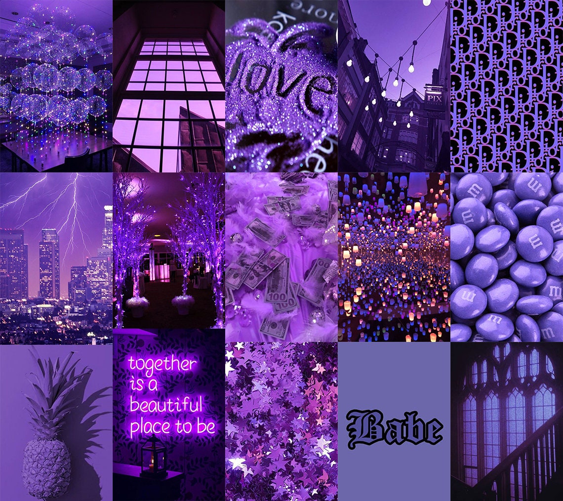 Buy ANERZA 100 PCS Purple Wall Collage Kit Aesthetic Pictures