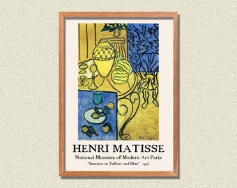 Matisse Poster , Exhibition Poster , Henri Matisse Print , Exhibition Wall Art , Matisse Wall Art , Gallery Wall Art , Fine Art Poster