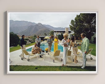 Affiche mince aarons Desert House Party, impression de photographie vintage, impression de photo haute société, impression de photo de qualité musée