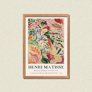 Matisse Poster , Exhibition Poster , Henri Matisse Print , Exhibition Wall Art , La Japonaise Poster , Matisse Wall Art ,Gallery Wall Art