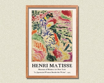 Matisse Poster , Exhibition Poster , Henri Matisse Print , Exhibition Wall Art , La Japonaise Poster , Matisse Wall Art ,Gallery Wall Art