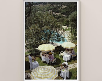 Slim aarons Chateau Saint Martin Print Poster , Vintage Photography Print , High Society Photo Print , Museum Quality Photo Print