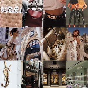 Boujee Fashion Wall Collage Kit, Fashion Collage Kit, Rainbow Aesthetic ...