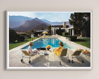 Slim aarons Poolside Glamour Print Poster , Vintage Photography Print , High Society Photo Print , Museum Quality Photo Print