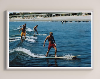 Slim aarons Surfing Brothers Print Poster , Vintage Photography Print , High Society Photo Print , Museum Quality Photo Print