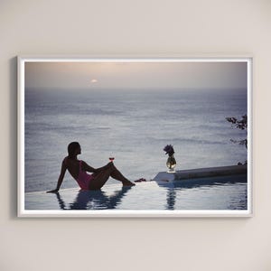 Slim Aarons Mustique Tranquility Print Poster, Vintage Fotografitryck, High Society Fototryck, Fototryck i museikvalitet