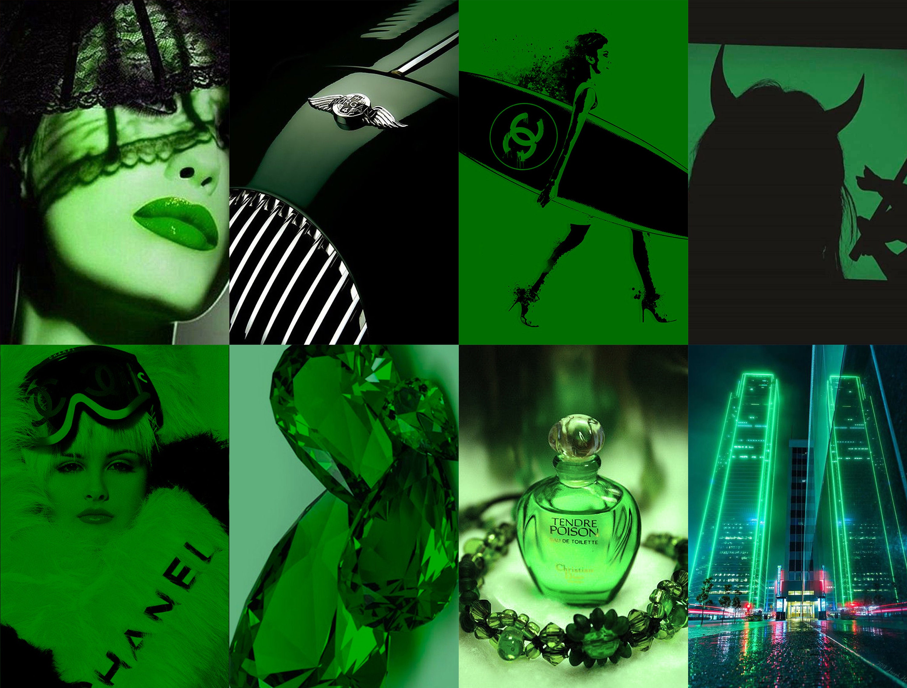 Boujee Green Aesthetic Wall Collage Kit Green Aesthetics Etsy Denmark