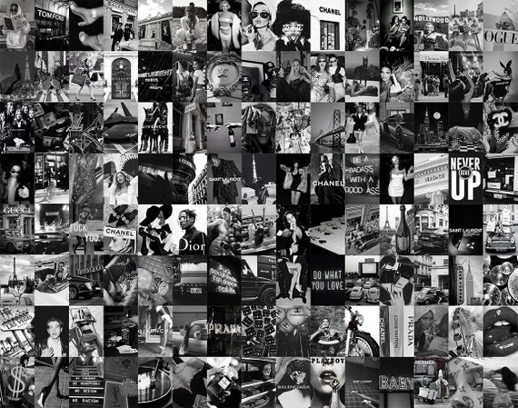 Boujee Black and White Wall Collage Kit Black and White | Etsy