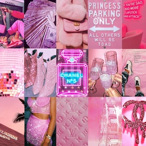 Boujee Pink Aesthetic Wall Collage Kit Pink Aesthetics - Etsy