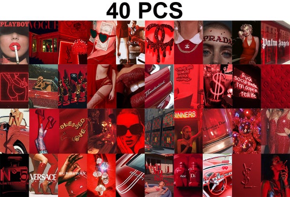 Boujee Red Aesthetic Wall Collage Kit Neon Red Wall Collage Etsy Boujee Red Aesthetic Wall Collage Kit Neon Red Wall Collage Etsy