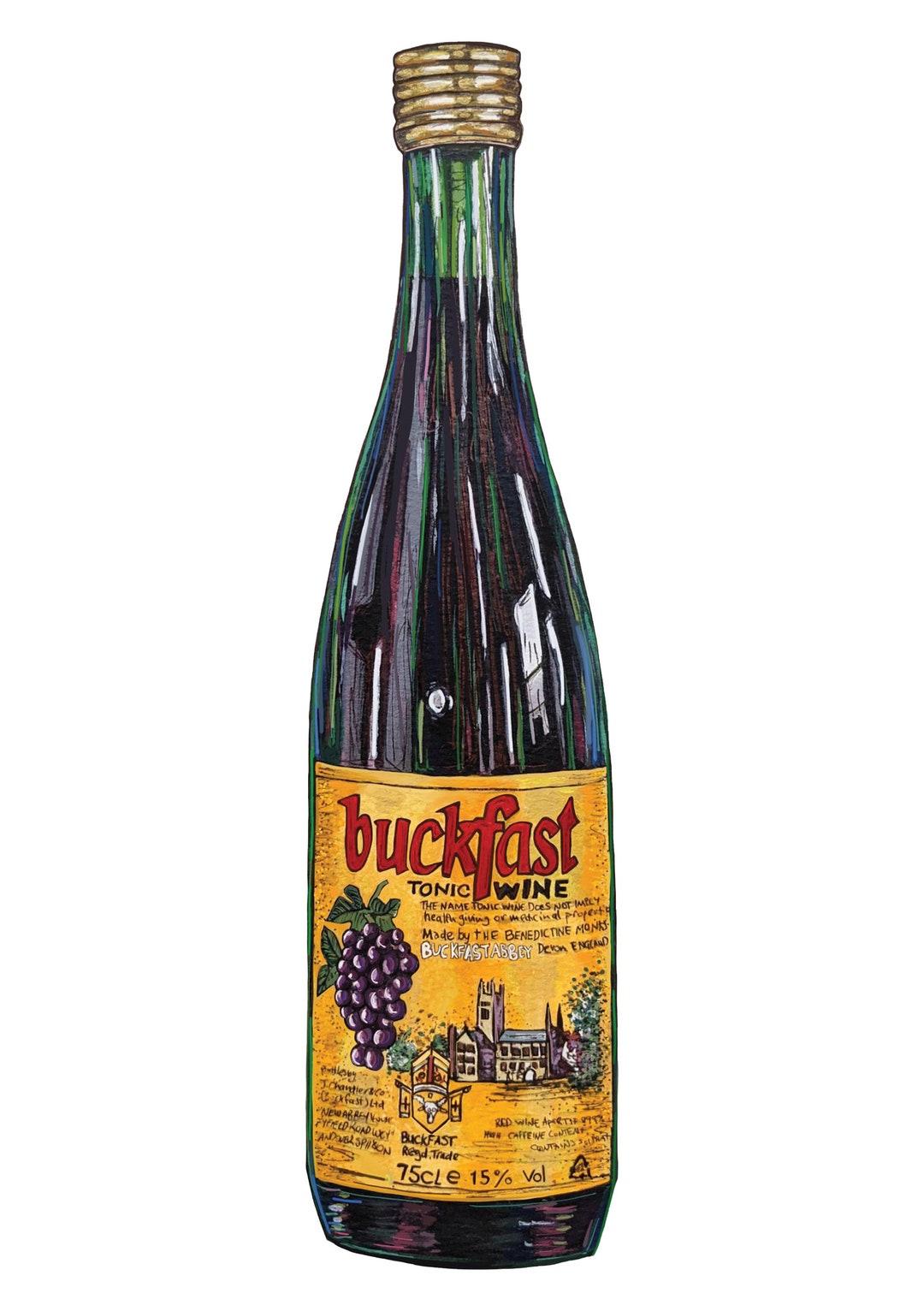 Buckfast Giclée A4 Print, Fine Art Print, Made in Ireland, Compostable Packaging, Buckfast