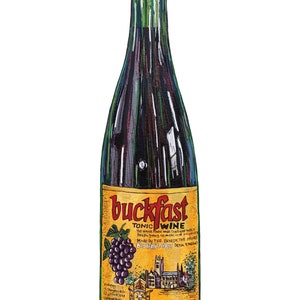 Buckfast Giclée A4 Print, Fine Art Print, Made in Ireland, Compostable Packaging, Buckfast Bottle, Buckfast Art, Tonic Wine image 1