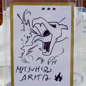 Fan art Pokemon kaart Mitsuhiro Arita handtekening & Charizard