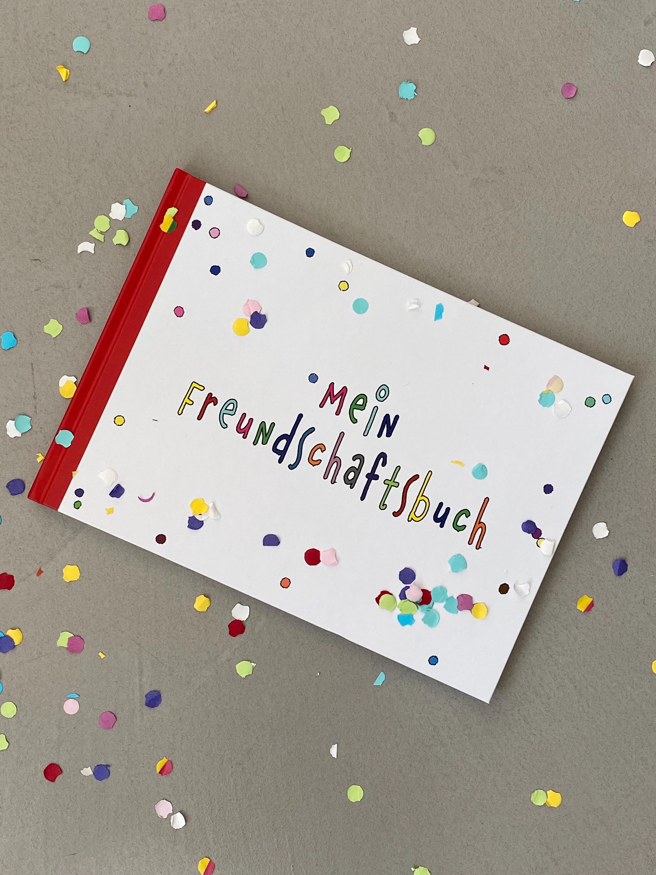 Friendship book, confetti, friend book primary school, friendship book, gift girl, gift boy, school enrollment gift, friend book school