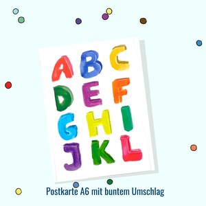 Cartão de inscrição escolar cartão de felicitações cartão ABC cartão postal saudação de inscrição escolar saudação de inscrição escolar cartão de presente de escola primária para alunos presente de inscrição escolar