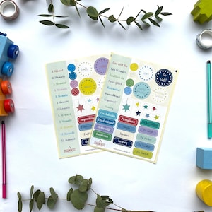 Autocollants pour album bébé | Ensemble d’autocollants | Autocollants jalons | Ensemble de feuilles d’autocollants | Petites choses pour les calendriers de l'Avent | Cadeau de naissance bébé