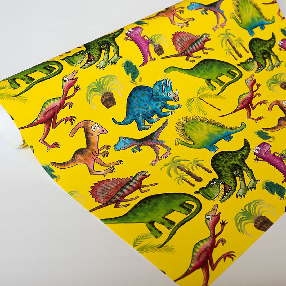 Dinosaur Themed Wrapping Paper - Etsy