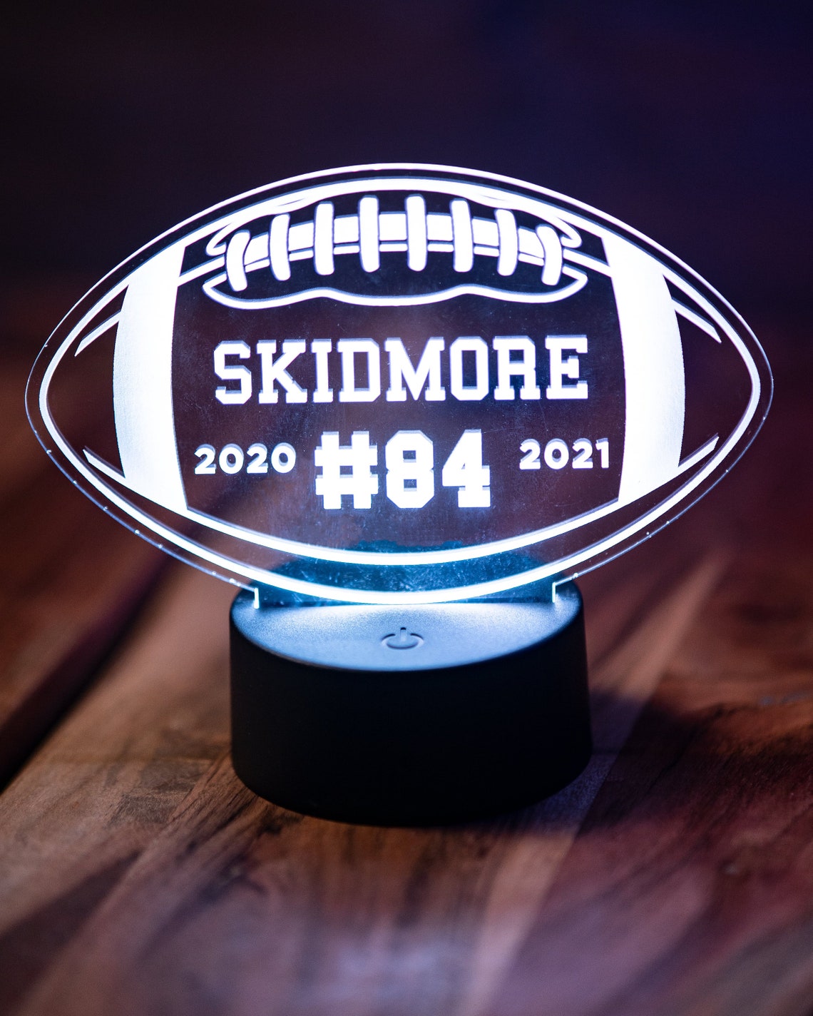 Personalized Football Acrylic Light up Sign With LED Base Etsy