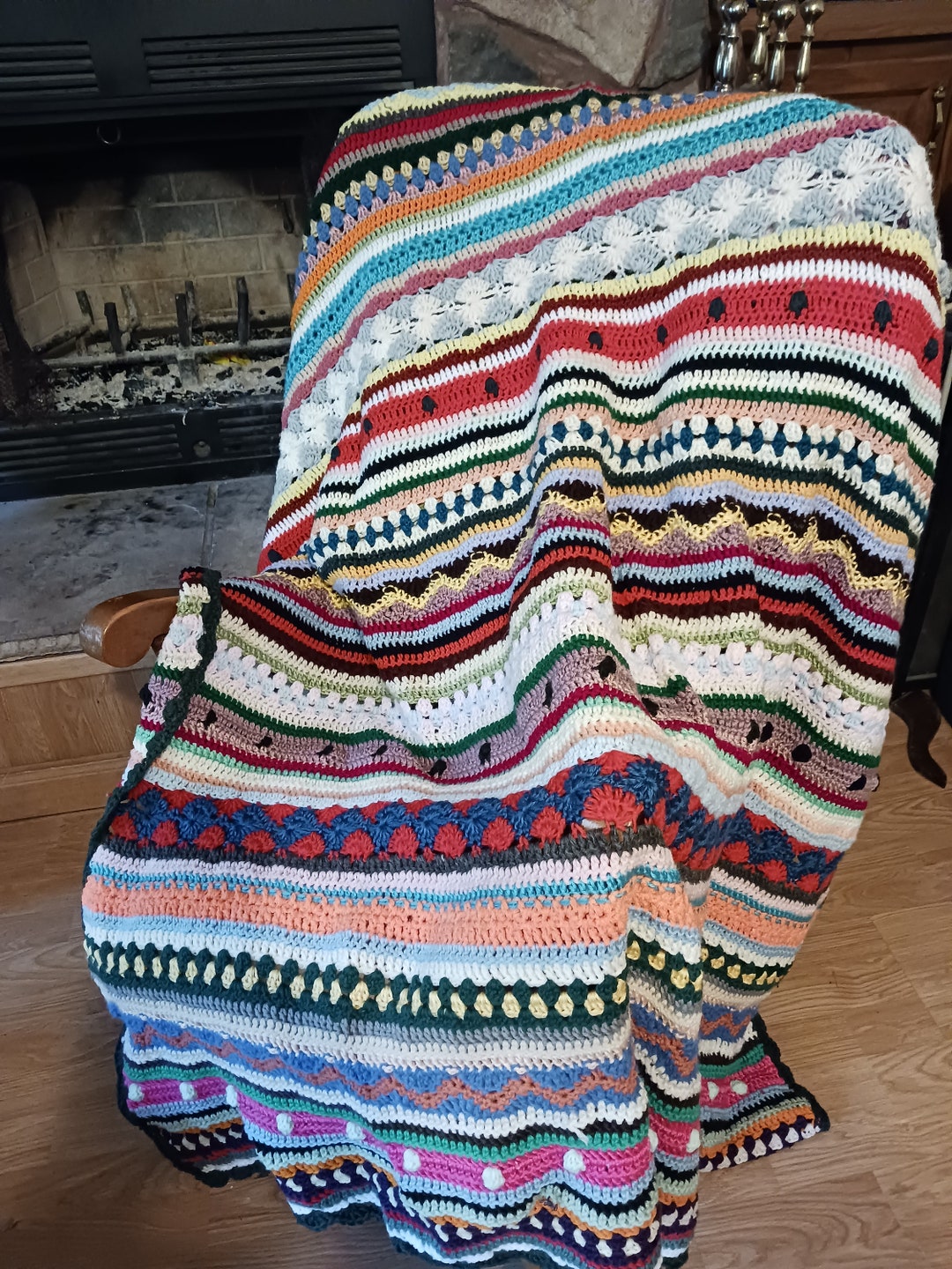 Afghan Throw Blanket Etsy
