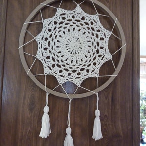 Mandala Wall Hanging, Boho Wall Hanging, Crochet Mandala, Home Goods, Hoop Mandalas, Dreamcatcher. Can be made in any color