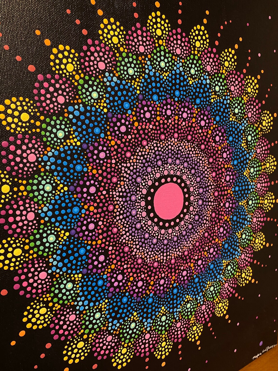 Hand painted original grid free painted with acrylic on Etsy