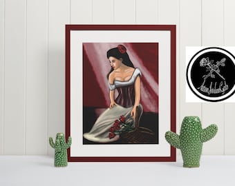 Angel of Music Art Print 9x11 or 11x14 Inches