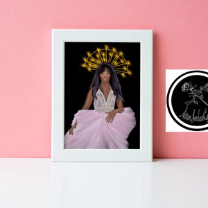 SZA Art Print 9x11 or 11x14 Inches