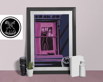 Catwoman Art Print 9x11 or 11x14 Inches