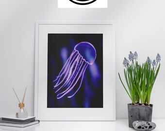 Jellyfish Art Print 9x11 or 11x14 Inches