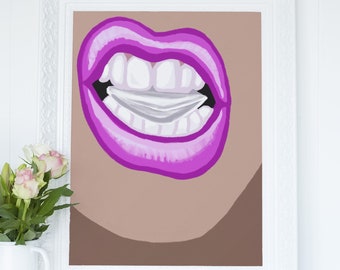 Bite Art Print 9x11 or 11x14 Inches