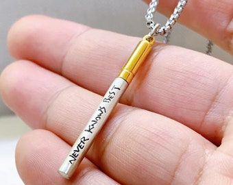 Fanmade FLCL anime manga inspired "Never Knows Best" Cigarette Necklace Handmade, Anime FLCL Never Knows Best Necklace Jewelry