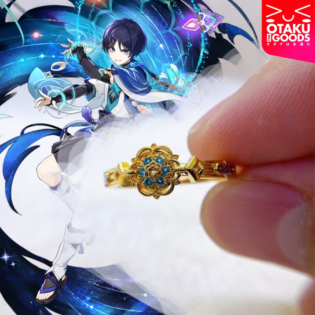 Sumeru Genshin Impact Wanderer Pattern Custom Ring Handmade Sterling