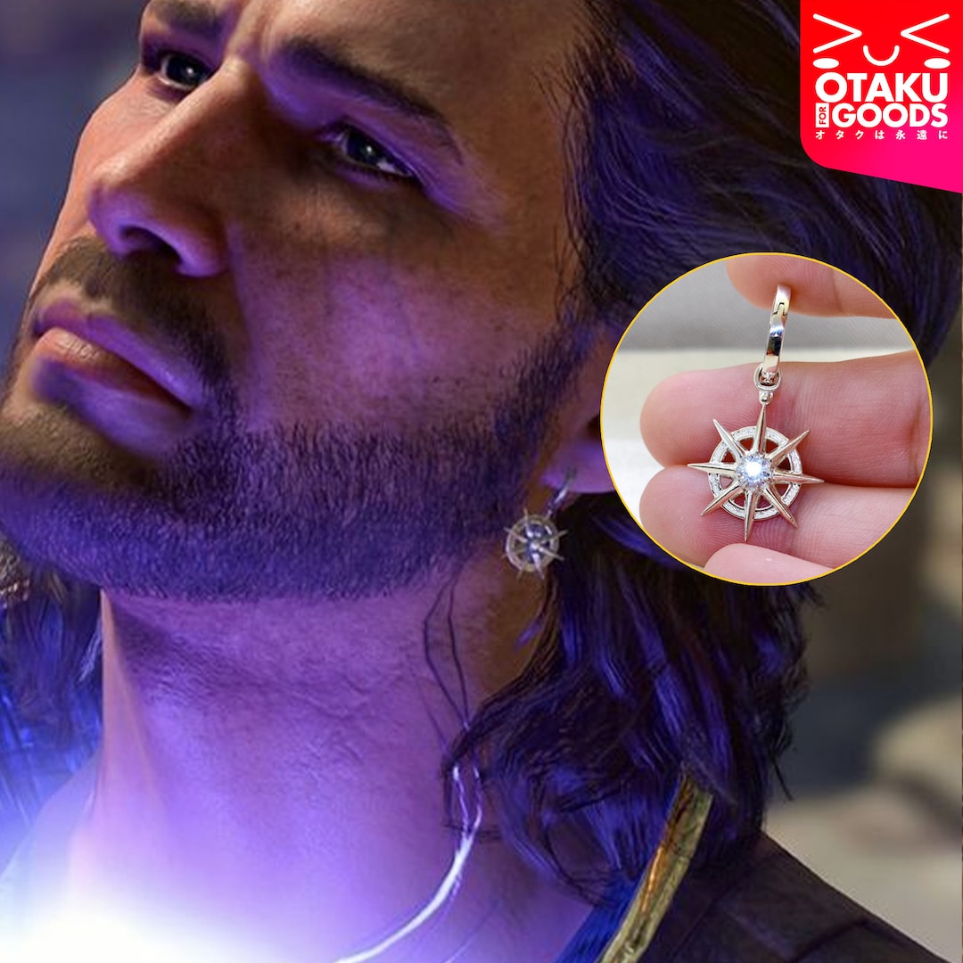 Fanmade Baldur's Gate 3 Gale's Earring Handmade Silver , Baldur's Gate