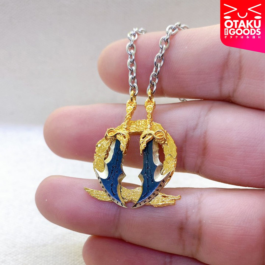Fanmade Blade of Chaos God of War Ragnarok Necklace Handmade, Blade of Chaos Necklace Element