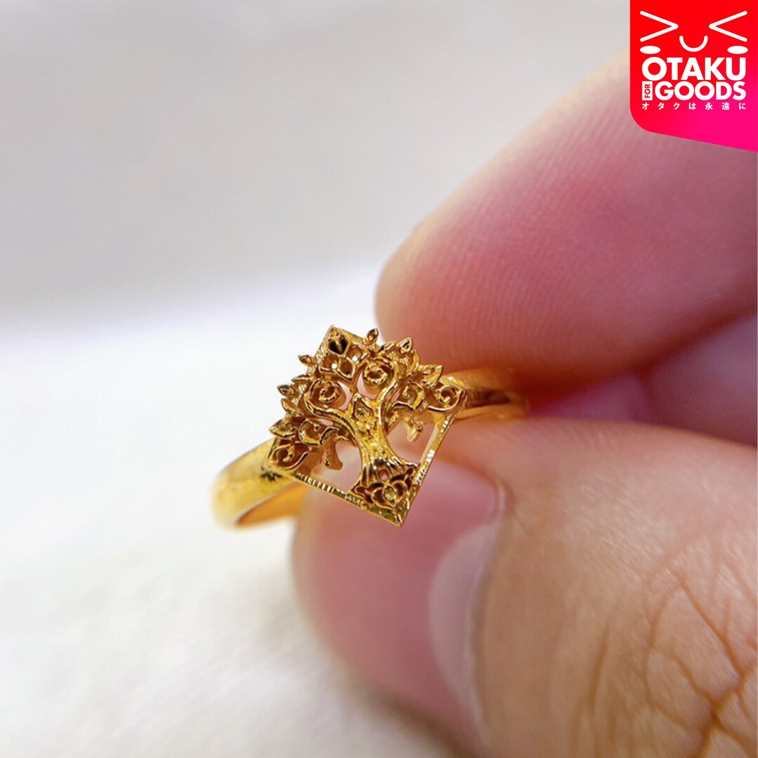 Genshin Impact Sumeru Pattern Custom Ring Handmade Sterling Gold