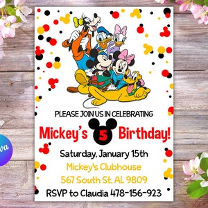 Birthday Invitation Instant Download Invite Party For Boy or Girl Digital Print Editable File Personalized Printable Card N-183 Canva