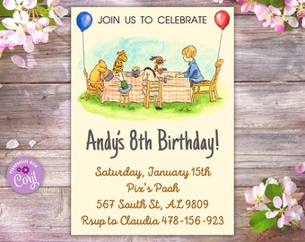 Birthday Invitation Instant Download Invite Party For Boy or Girl Digital Print Editable File Personalized Printable Card N-182 Corjl