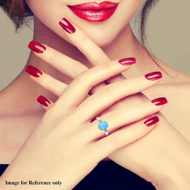 Arizona Sleeping Beauty Turquoise and Tanzanite Ring in Sterling Silver Gift For Her Christmas Gift Ever