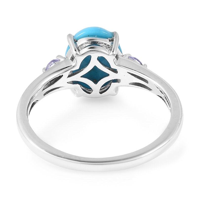 Arizona Sleeping Beauty Turquoise and Tanzanite Ring in Sterling Silver Gift For Her Christmas Gift Ever