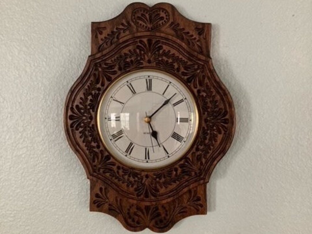 Solid Oak Wall Clock Etsy