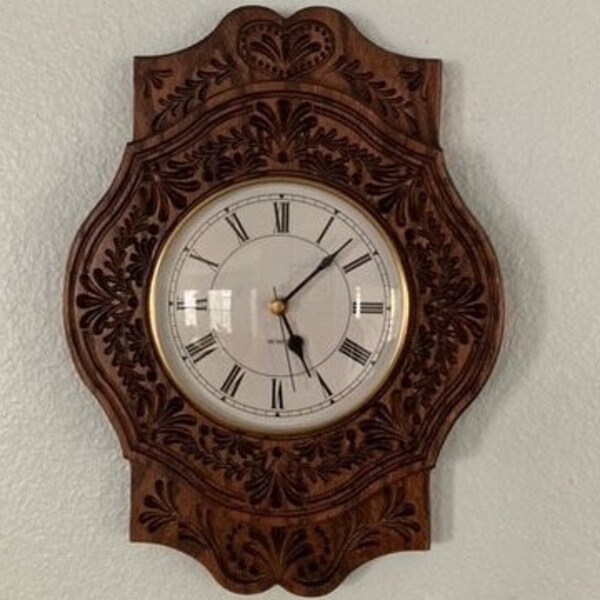 Oak Wall Clock Etsy