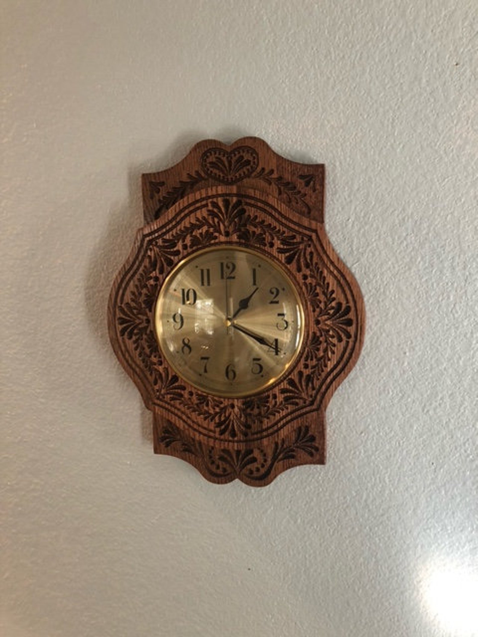 Solid Oak Wall Clock Etsy