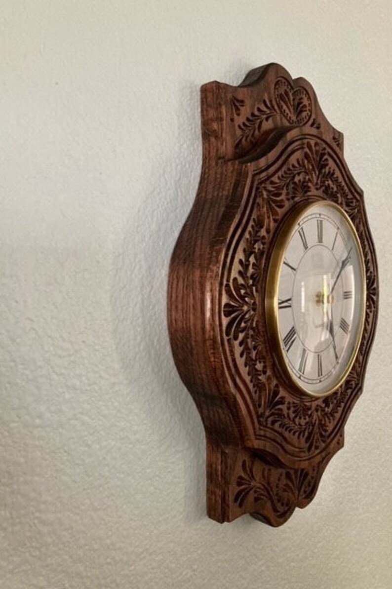 Solid Oak Wall Clock Etsy