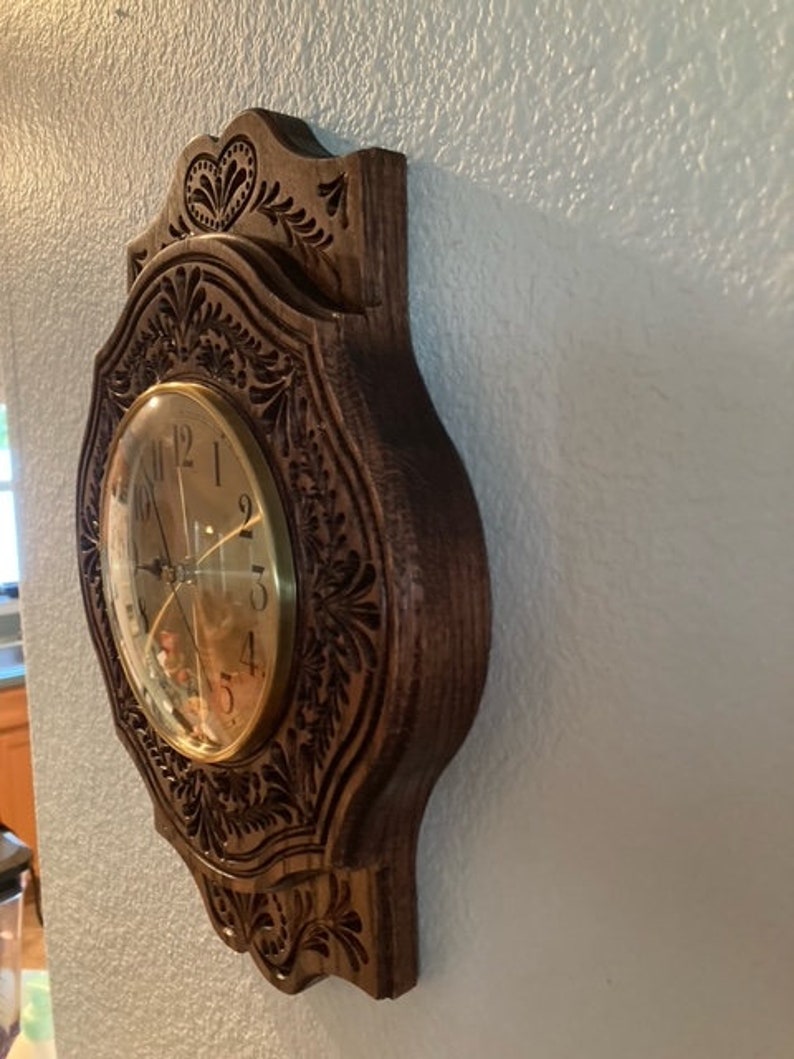 Solid Oak Wall Clock Etsy