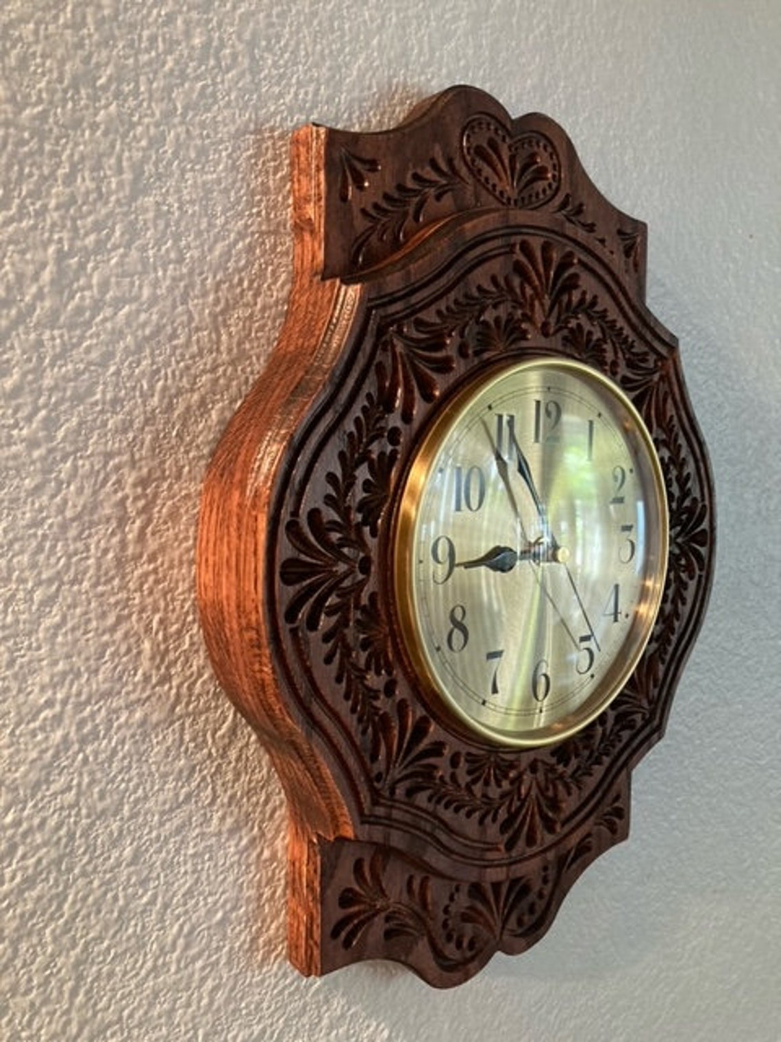 Solid Oak Wall Clock Etsy