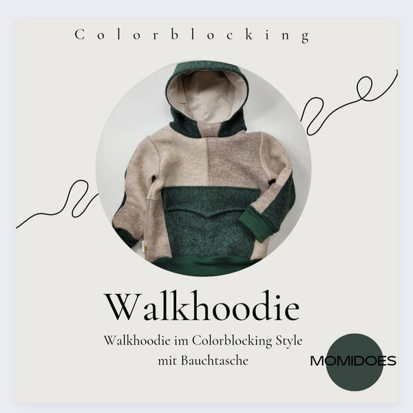 Walkhoodie Outdoorhoodie colorblocking Kinder Frühlingsjacke Übergangsjacke