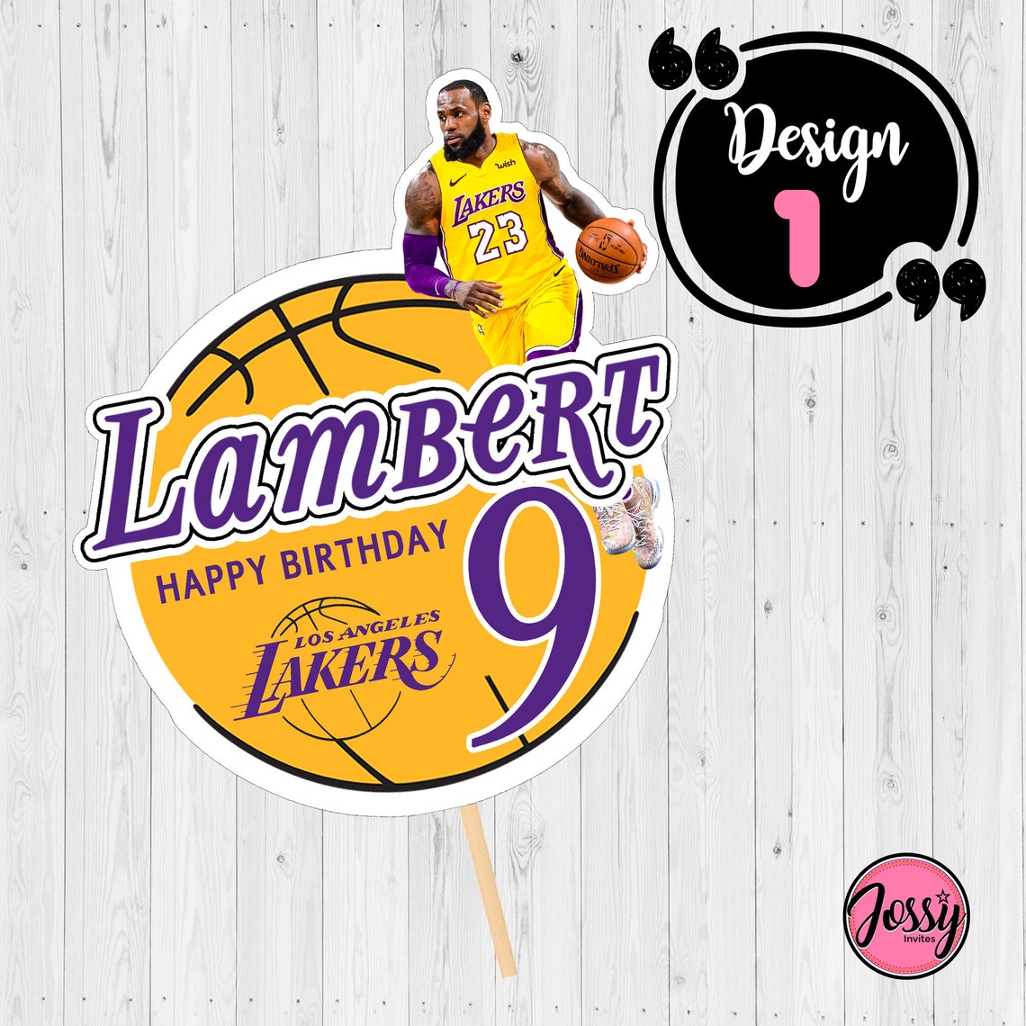 Printable Lakers Cake Topper Lakers Cake Topper Girl Cake | Etsy