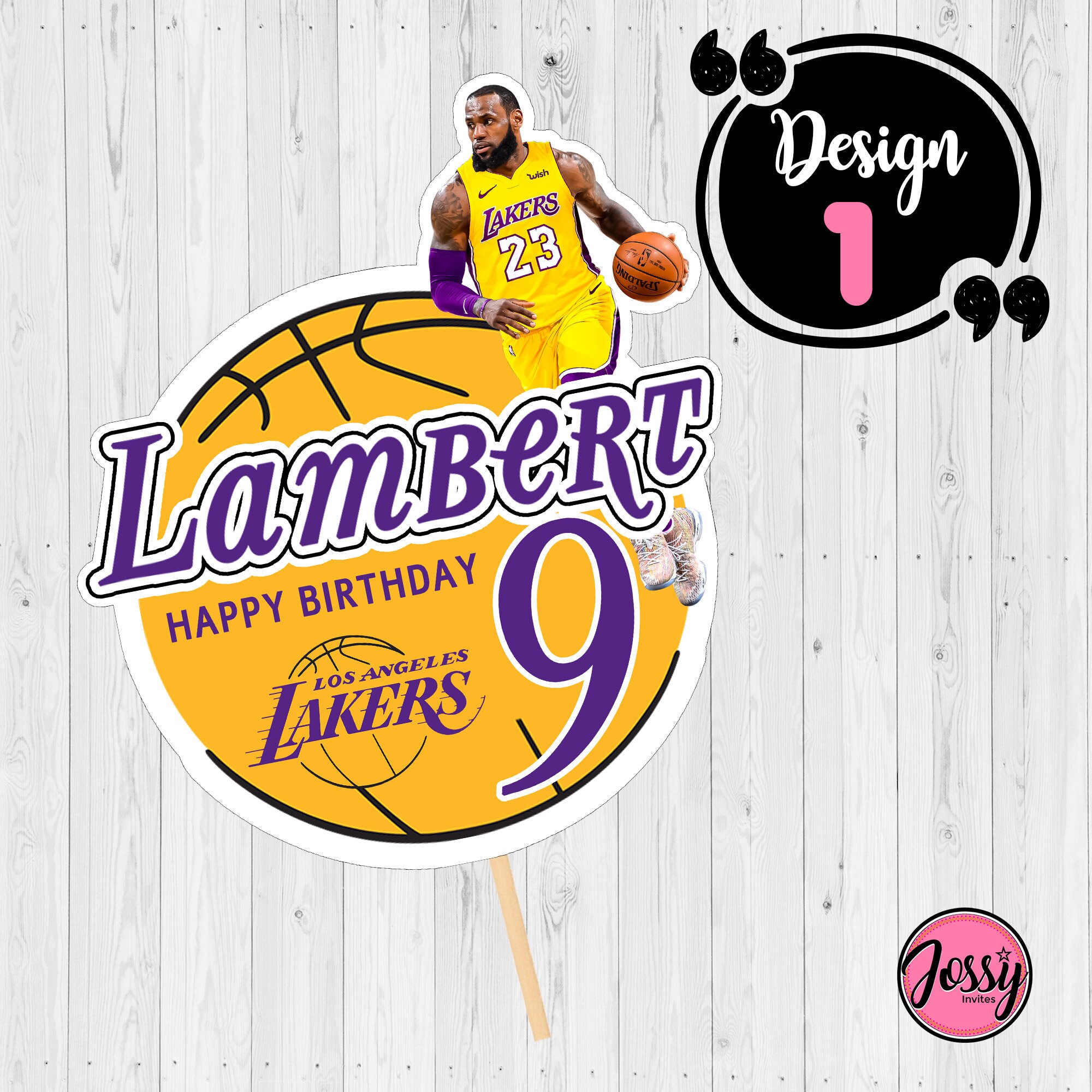 Topper de pastel imprimible de los Lakers Topper Girl de | Etsy
